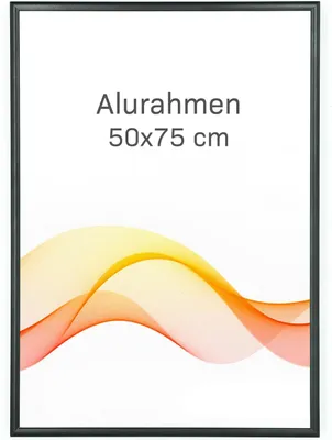 Produktbild von RAWWEST.BIS Alu Bilderrahmen 50x75 cm mit Kunstglas Plexi Rahmen für Bilder und Poster, Schwarz
