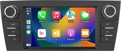 Produktbild von Autoradio mit Bluetooth und CarPlay für BMW 3er E90/E91/E92/E93 (2006–2012) – Kompatibel mit Apple und Android – Stereoanlage mit Navigationssystem – 2 GB RAM, 32 GB interner Speicher