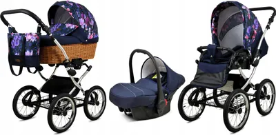 Image de Babylux® Classic Exclusive | Kocárek 3v1 Set | Royal Magnolia | Kocárek Kombi | Kinderwa