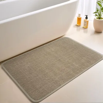 Image de Tapis de bain à séchage rapide, 40x60 cm, couleur beige