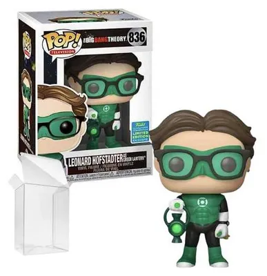Produktbild von Funko Pop! Television: The Big Bang Theory – Leonard Hofstadter (als Green Lantern)  Nr. 836 – Exklusiv für die Sommermesse 2019