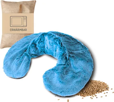 Produktbild von Habibi Plush Premium Nackenhörnchen eisblau Nacken- und Schulterwärmer