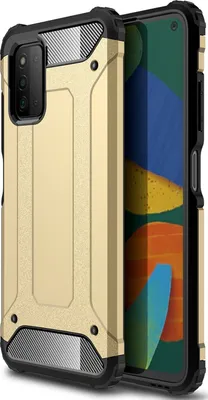 Produktbild von Mobigear Outdoor  Samsung Galaxy A03s Hülle Hardcase Backcover Stoßfest - Gold