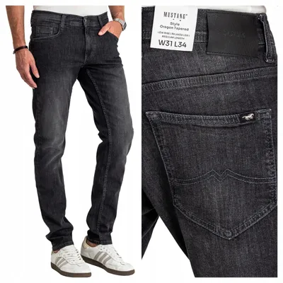 Obrázek produktu pro MUSTANG | Oregon Tapered | pánské džíny, zúžené, černé, slim fit |, W34 L30
