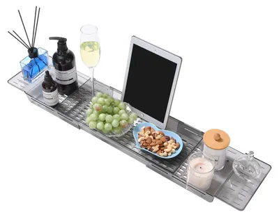 Produktbild von Ausziehbare Badewannenablage aus wasserdichtem Acryl