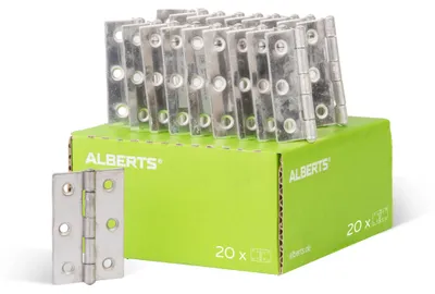 Scharnier halbbreit Edelstahl 63x43 mm 20 Stück