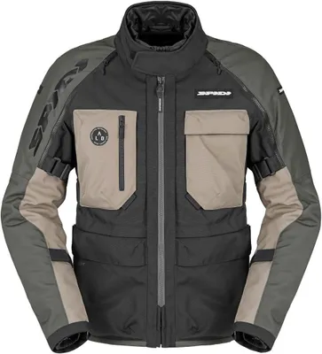 Immagine prodotto di Giacca da moto in tessuto impermeabile Spidi Crossmaster 2 H2Out, verde scuro, taglia 2XL