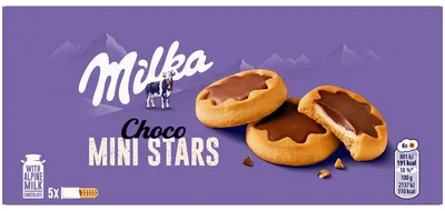 Produktbild von Mondelez Milka Choco Mini Kekse mit leckerer Milchcreme 185g 4er Pack