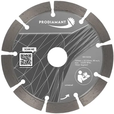 Produktbild von PRODIAMANT Diamanttrennscheibe 125mm Beton, universal