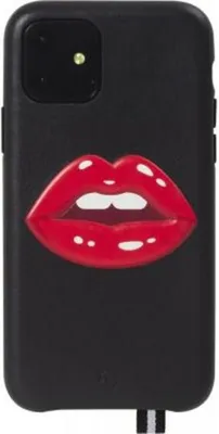 Produktbild von ARTEFAKT, Hülle für Apple iPhone 11 aus Bastille-Leder mit geprägtem Mundmuster, Schwarz
