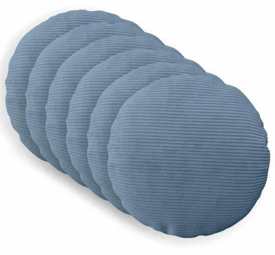 Productafbeelding van vidaXL Kussenhoezen, 6 stuks, HEERLEN, blauw, Ø 40 cm, cordura