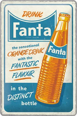Image de Nostalgic-Art - Plaque en métal 20 x 30cm - Fanta - Fanta Sensational Orange Drink