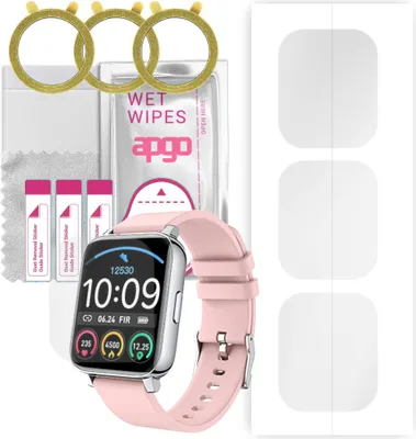Produktbild von apgo 3 Stück Schutzfolie, klar, kompatibel mit Motast P22  Smartwatch, Hydrogel Displayschutzfolie mit Positionierhilfe, Displayfolie, robust und kratzfest