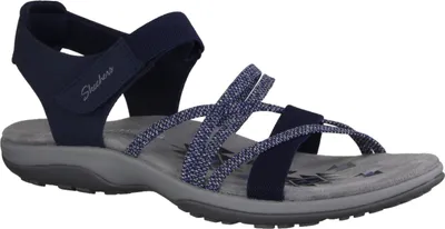 Produktbild von Skechers Reggae Slim 163193-NVY Damensandale, Textil/Synthetik, Navy, Vegan - Marken Skechers, Blau