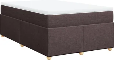 Productafbeelding van vidaXL Boxspringbed met matras, donkerbruin, 120x200 cm, met stoffen bekleding