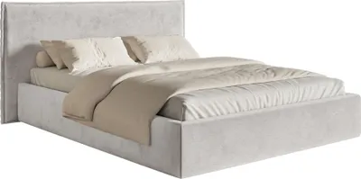 Obrázok produktu pre Selsey Softie - Čalúnená posteľ 160×200 s lamelovým roštom, velúr, svetlosivá