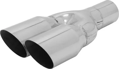 Produktbild von Auspuff Endrohr Edelstahl Y 2x76mm MS-Design Endschalldämpfer mit ABE