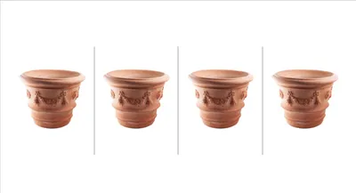 Obrázek produktu pro 4 x květináč, květinová nádoba, terakotová girlanda XXL 95 cm