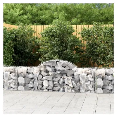 Produktbild von Gabionen mit Hochbogen 5 Stück 200x50x60/80 cm verzinktes Eisen