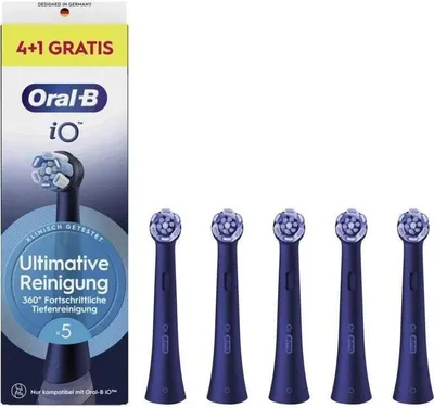 Produktbild von Oral-B iO Ultimative Reinigung Aufsteckbürsten schwarz (4 + 1 Stk.)
