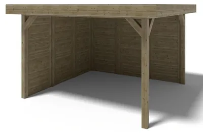 Immagine prodotto di Gazebo da giardino in legno pergola 4.04x4.04 m con pannell - Impregnata