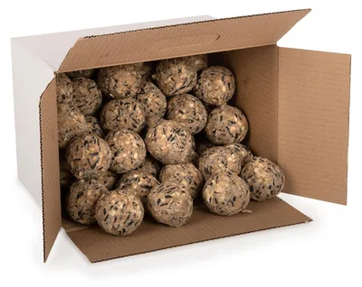 Produktbild von Premium-Meisenknödel mit Mehlwürmern, 50 Stück im Karton