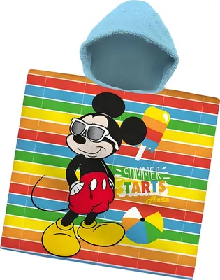 Obrázek produktu pro Dětské pončo Disney 60x120 cm - Mickey mouse/Letní start
