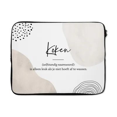 Produktbild von MuchoWow® Laptop Hülle 15 Zoll kochen - kochen definition - Sprichwörter - Wörterbuch - Zitate Laptoptasche - Laptoptasche - Sleeve - Rundum-Schutz