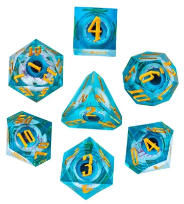 Produktbild von HOT Games Würfelset blaues Auge liquid D&D Rollenspiel