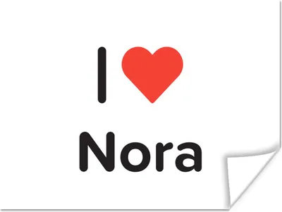 Produktbild von MuchoWow® Poster Ich liebe - Nora - Mädchen 120x90 cm - Wandbild
