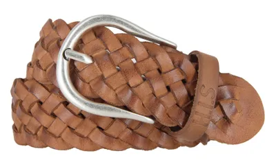 Produktbild von H.I.S Flechtgürtel Damengürtel 40 mm Gürtel geflochten cognac 105