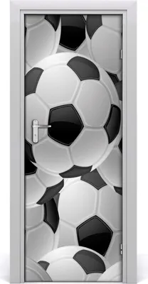 Produktbild von Tulup Türaufkleber 75x205 cm Dekorative Aufkleber Selbstklebend Wasserdichte Tapete Abnehmbar Schlafzimmer Wohnzimmer Wohnkultur - Fußball-Klebstoff