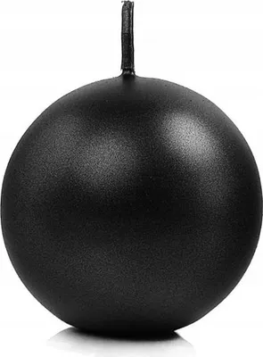 Immagine prodotto di Candela a sfera metallica, nera, 6 cm, 1 pz.
