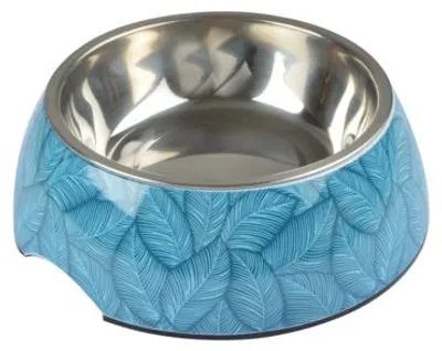 Image de Gamelle pour animaux en inox à motif Everplant - 600ml - Bleu - D 17,6 cm
