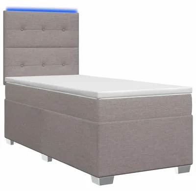 Produktbild von Boxspringbett mit Matratze mit Kopfteil Taupe 80 x 200 cm Stoff
