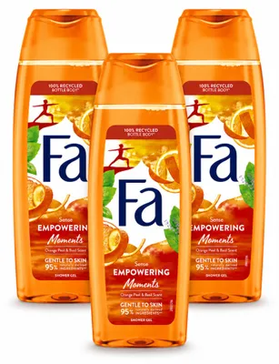 Imagen del producto de 3 unidades de gel de ducha Fa "Empowering Moments" - 250 ml - Paquete económico