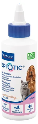 Produktbild von EpiOtic Epi-Otic 60ml Ohrreiniger für Hunde und Katzen Applikationsflasche
