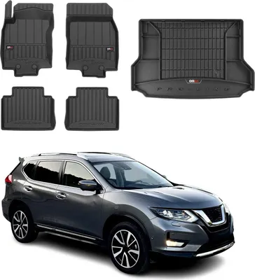Image de OMAC Tapis & bac de coffre Set pour Nissan X-Trail T32 2017-2021 Caoutchouc 5x