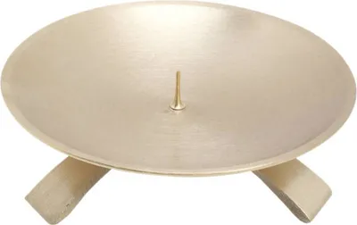 Produktbild von Dreifußleuchter Ø11,5cm mit Dorn Klein Messing Gold Kerzenleuchter Altarleuchter