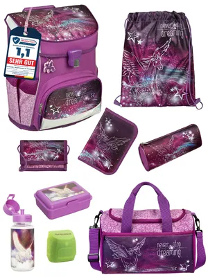 Produktbild von Scooli Ranzen-Set 9-teilig PEGASUS Pferde Schulranzen-Set mit Sporttasche, Brotdose und Trinkflasche