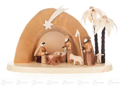Zdjęcie produktu dla Szopki i akcesoria Szopka bożonarodzeniowa  Szerokość x wysokość x głębokość 10 cm x 11 cm x 8 cm NOWOŚĆ