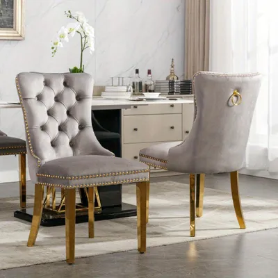 Imagen del producto de Silla de comedor - Juego de 2 - Tapicería acolchada