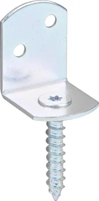 Zdjęcie produktu dla Alberts 843731 Wspornik ogrodzenia w kształcie litery L, ocynkowany, pasywowany grubowarstwowo, wysokość całkowita 83 mm, zestaw 144 szt