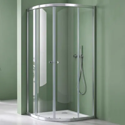 Produktbild von Mai & Mai Duschkabine 90x90 viertelkreis Dusche Duschabtrennung mit 2 Schiebetüren ESG-Sicherheitsglas Nano-Beschichtung Ravenna32K