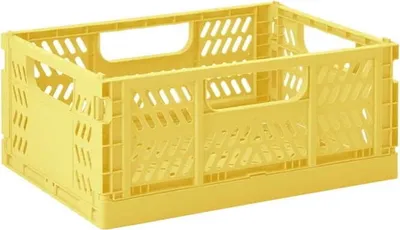 Image de 3 Sprouts Caisse à jouets pliable Medium Jaune
