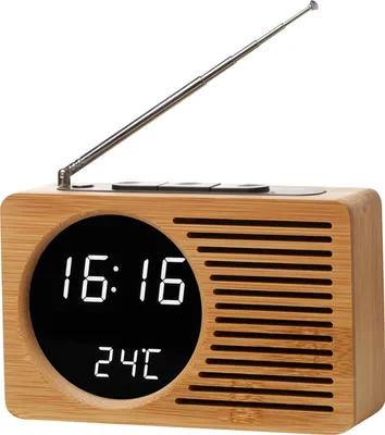 Produktbild von Multifunktionales Retro Nachttisch Radio Holz Wecker High Definition Grossbild Digitalanzeige Radio