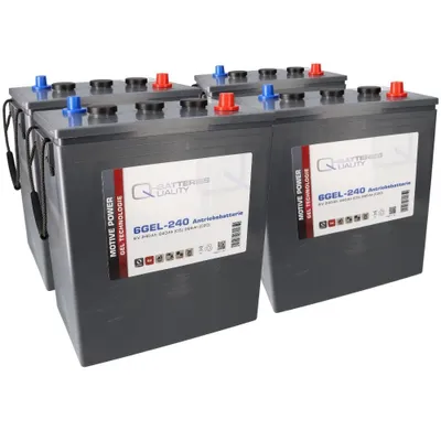 Produktbild von QB Ersatzakku 4x 6V (24V) 240Ah kompatibel Scrubtec R 6100