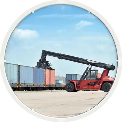 Produktbild von Verkehrsspiegel D.800mm Kunststoff,weiß 22m DANCOP