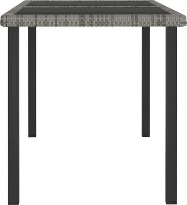 Produktbild von Möbel Esstisch/Outdoor Tisch - Garten-Esstisch - moderne Design - Balkontisch - Grau 140x70x73 cm Poly Rattan Top9112566