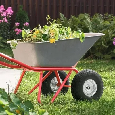 Produktbild von 4 x PolyurethanRad, Handwagenrad, Durchmesser x Breite 255 x 80 mm, 4.10/3.50-4, 16 mm Achsreifen, pannensicher, verschleißfest, Ersatzrad für Handwagen, Schubkarrenreifen